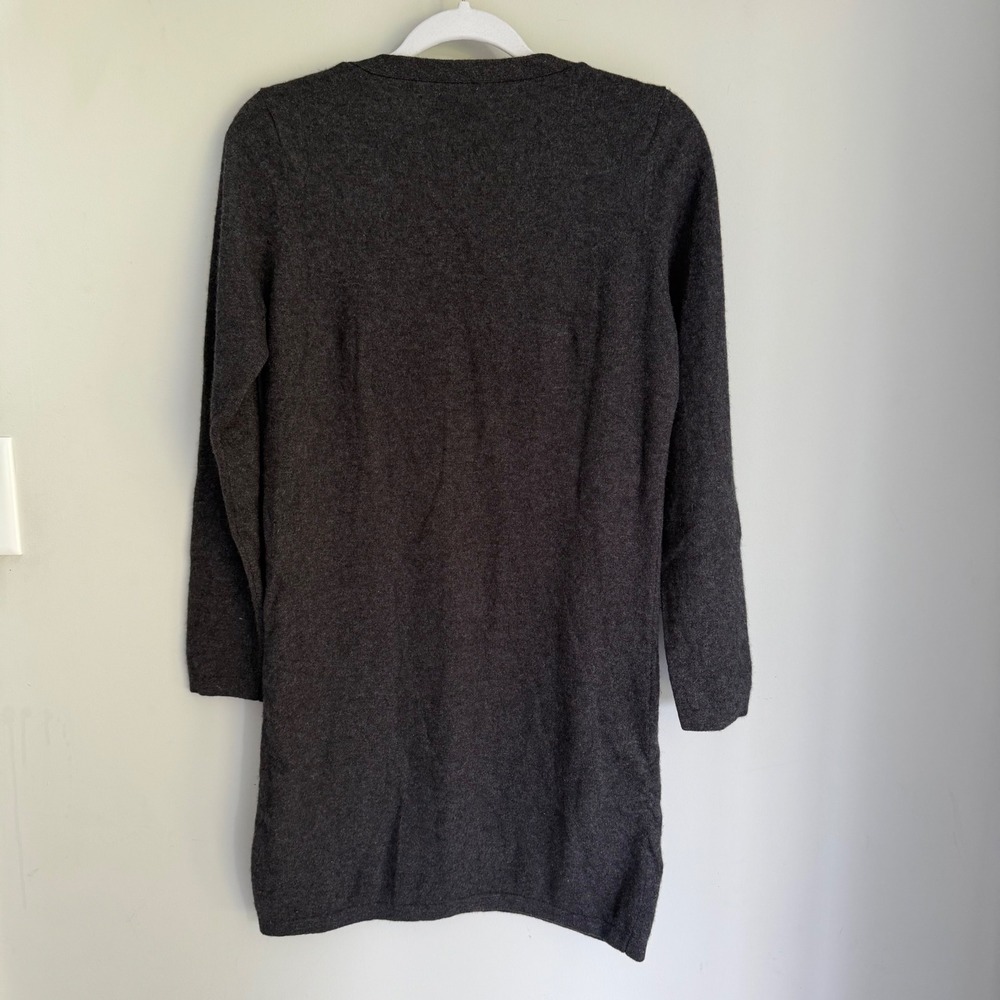 J. McLaughlin 100% Cashmere Sweater Dress Black Long Sleeve Crew Neck Small
